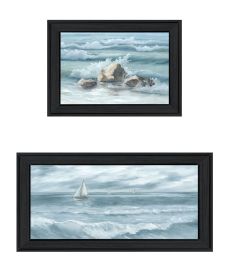 Trendy Decor 4U "Steadfast in the Waves" Framed Wall Art for Living Room, Wall Art Print for Home Decor, Bedroom Wall Art by Georgia Janisse (Color: as Pic)